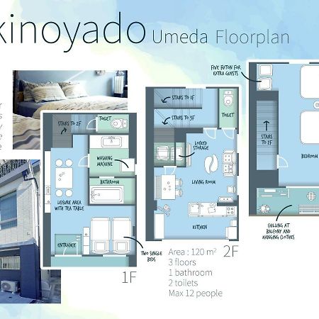 Yukinoyado Umeda Apartment Osaka Bagian luar foto